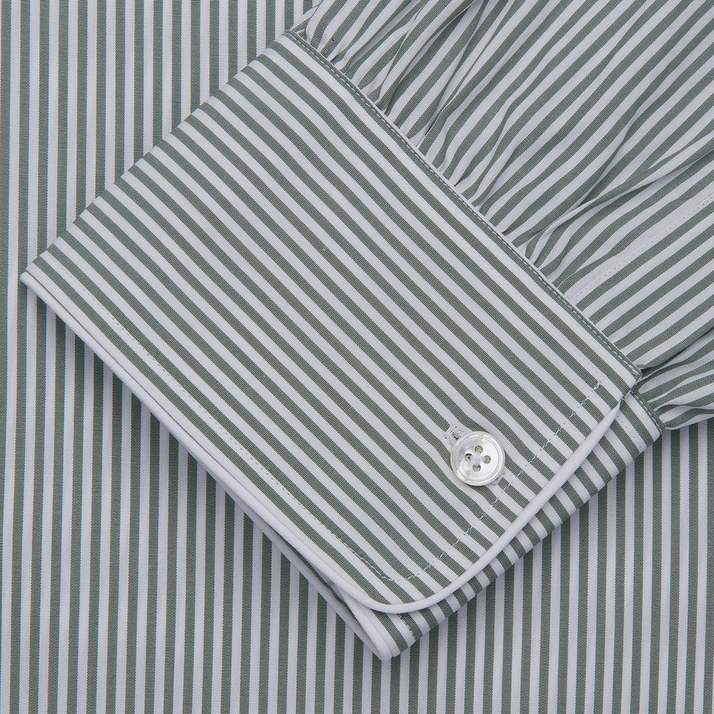 Green Bengal Striped Cotton Nightshirt