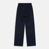 View 3 of product Turnbull & Asser Navy Cotton-Cashmere Pyjama Trousers feature a straight-leg cut and elastic waistband for a contemporary fit, shown laid flat on a white background.