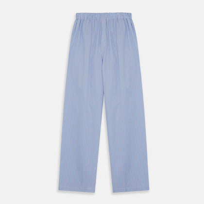 Blue Stripe Cotton Pyjama Trousers