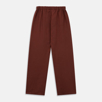 Red Cotton-Cashmere Pyjama Trousers