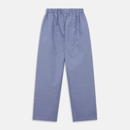 Navy Check Cotton Pyjama Trousers