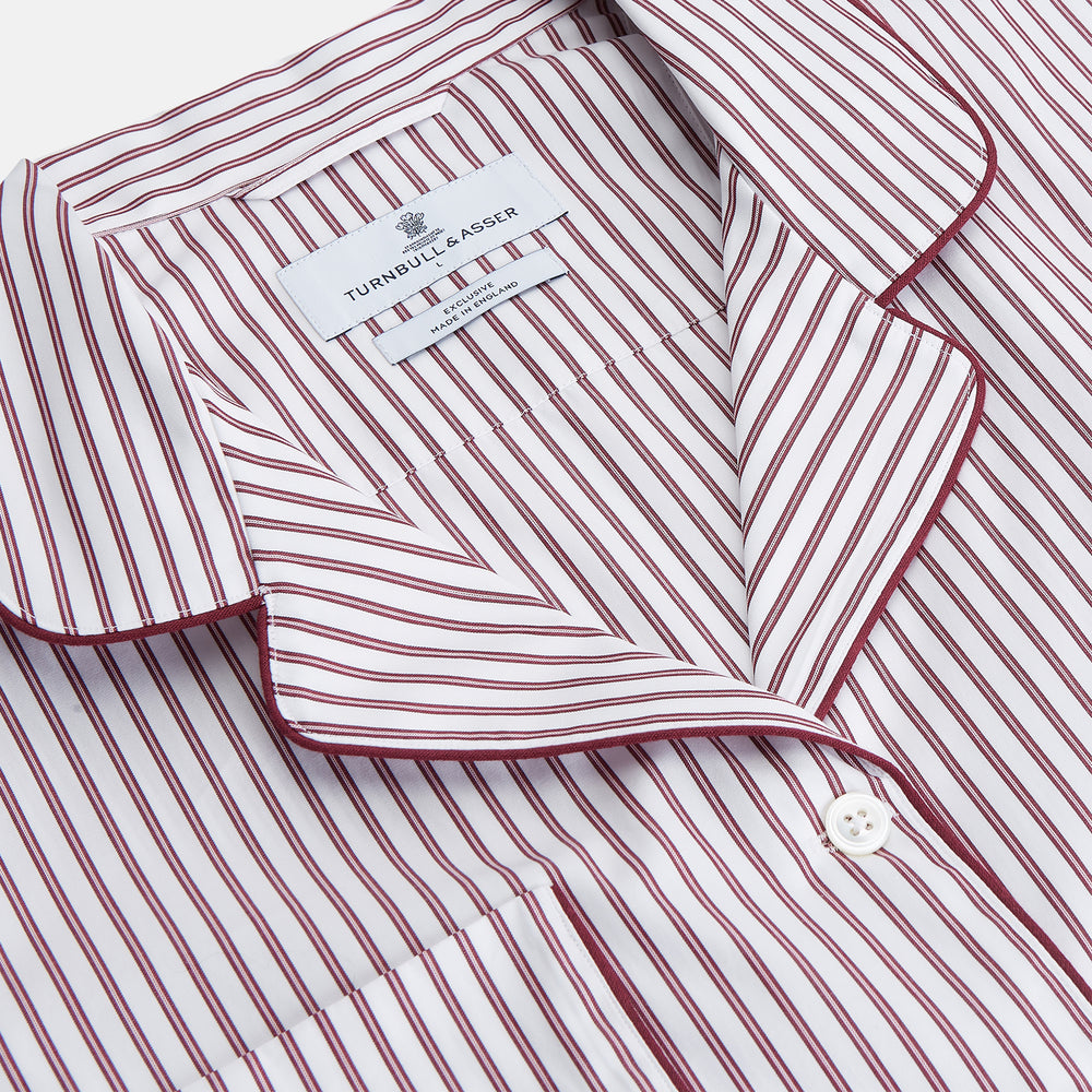 Women's Dara Burgundy Stripe Pyjama Set