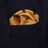 View 5 of product The Turnbull & Asser Yellow Windsurfer Double-Faced Silk Print Pocket Square features playful windsurfers on yellow silk, with a contrasting edge for a refined touch.