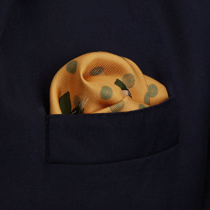 Yellow Windsurfer Double-Faced Silk Print Pocket Square Image 2