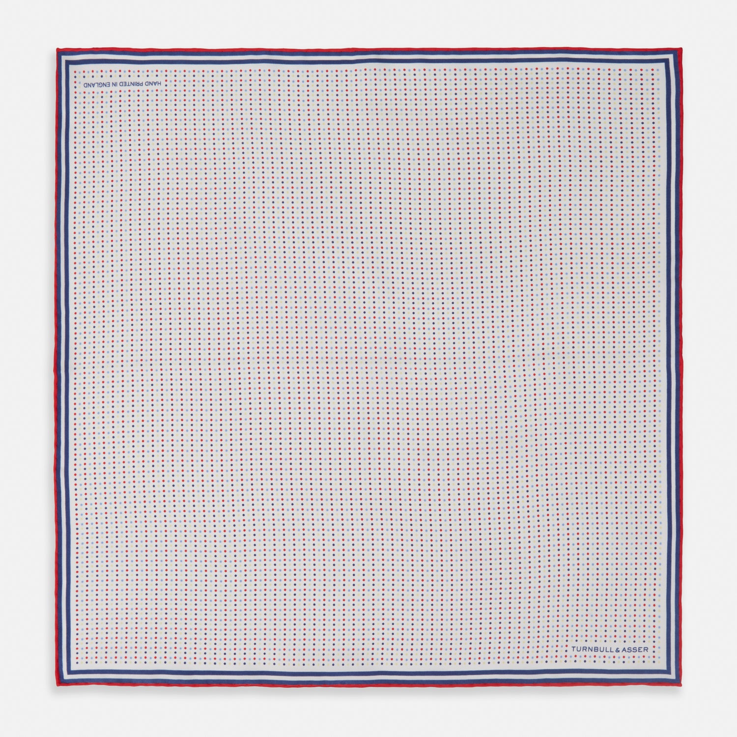 White Spotted Silk Pocket Square