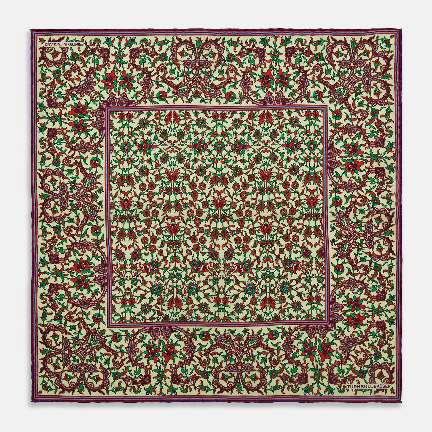 Pink Multi Floral Silk Pocket Square