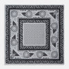 Black Abstract Border Silk Pocket Square