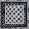 Black Abstract Border Silk Pocket Square