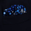 Black Abstract Floral Silk Pocket Square
