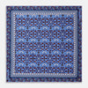 Blue Geometric Floral Silk Pocket Square
