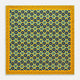 Yellow Medallion Print Silk Pocket Square