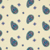 Cream Squiggle Paisley Pocket Square