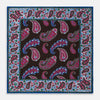 Dark Brown Double-Sided Paisley Silk Pocket Square