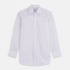 Blue Double Stripe Regular Fit Sea Island Quality Cotton Shirt with T&A Collar and Double Cuffs