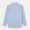 View 5 of product The Tonal Blue Glen Check Tailored Fit Shirt by Turnbull & Asser features a Kent collar and white buttons, crafted from fine Italian cotton poplin for a refined look. Displayed flat on a white background.