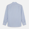 View 6 of product A Yellow and Blue Glen Check Tailored Fit Shirt by Turnbull & Asser, featuring a Kent collar, displayed flat on a white background.