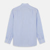 View 5 of product Turnbull & Asser Pink and Blue Glen Check Tailored Fit Shirt with a Kent Collar, laid flat on a white background.