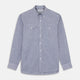 Indigo Chambray Stripe Weekend Fit Shirt With Dorset Collar