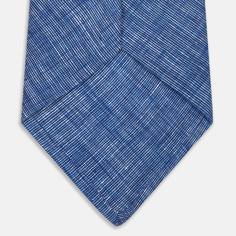 Indigo Linen Textured Tie