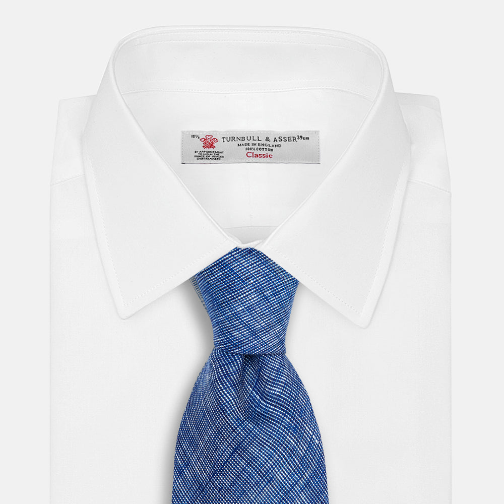 Indigo Linen Textured Tie