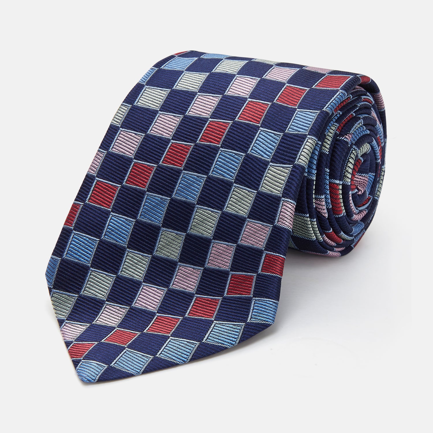 Multi Check Silk Tie