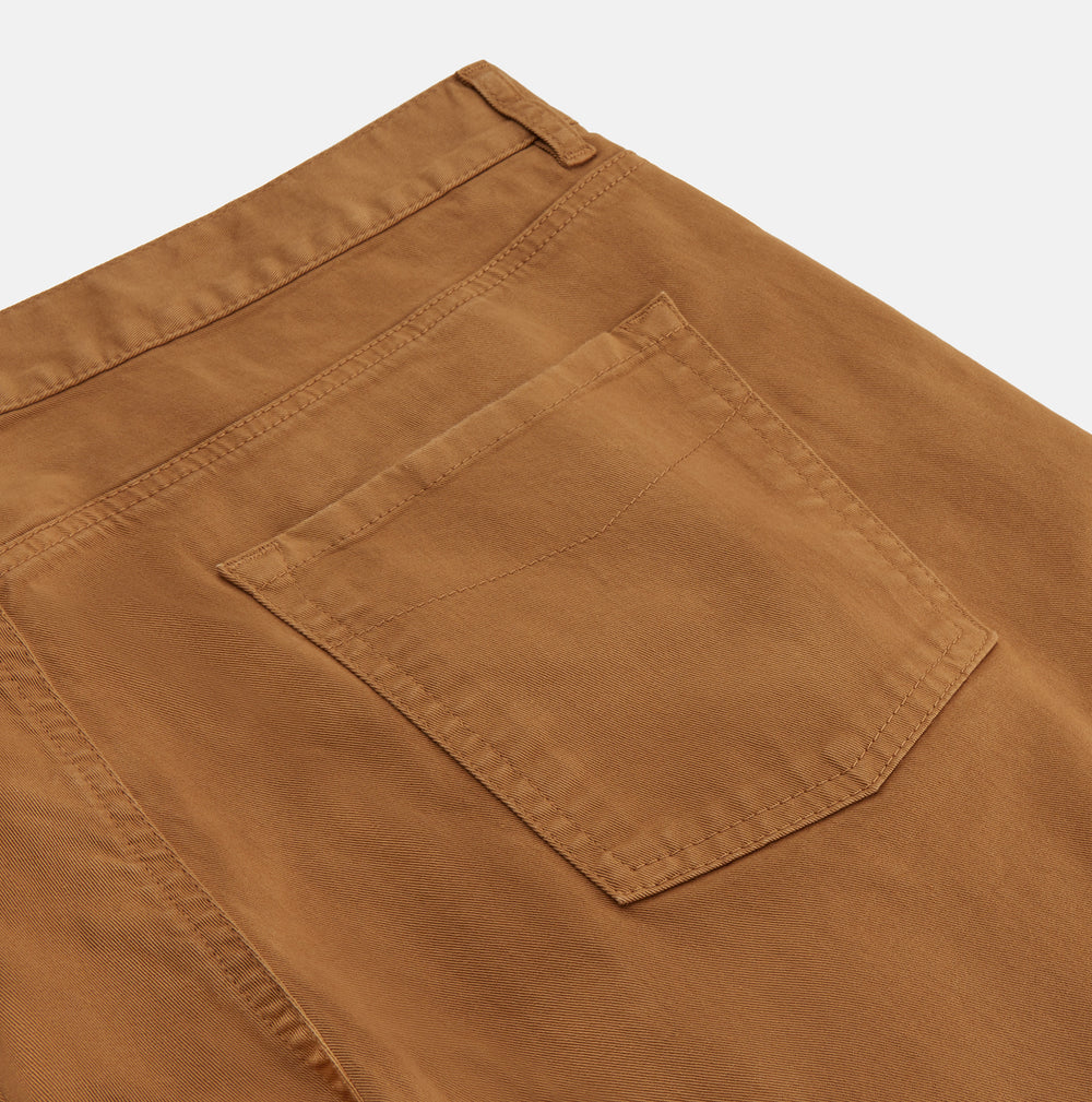 Tan Stretch Cotton Five-Pocket Mylo Jeans