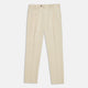 Sand Cotton Pleated Gerry Trouser