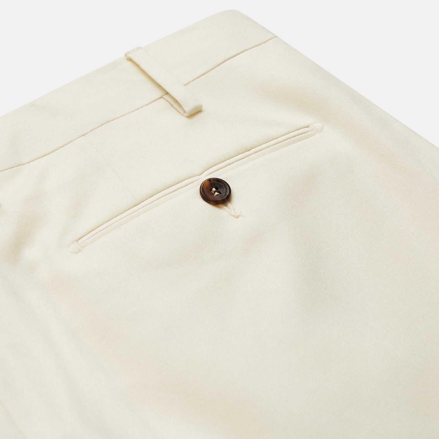 Image 4 of product Cream Lightweight Wool Pleated Jasper Trouser