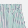 View 2 of product Green, navy & pink stripe cotton boxer shorts from Turnbull & Asser with an elastic waistband, displayed flat on a plain white background—ideal for those seeking luxury underwear with timeless style.