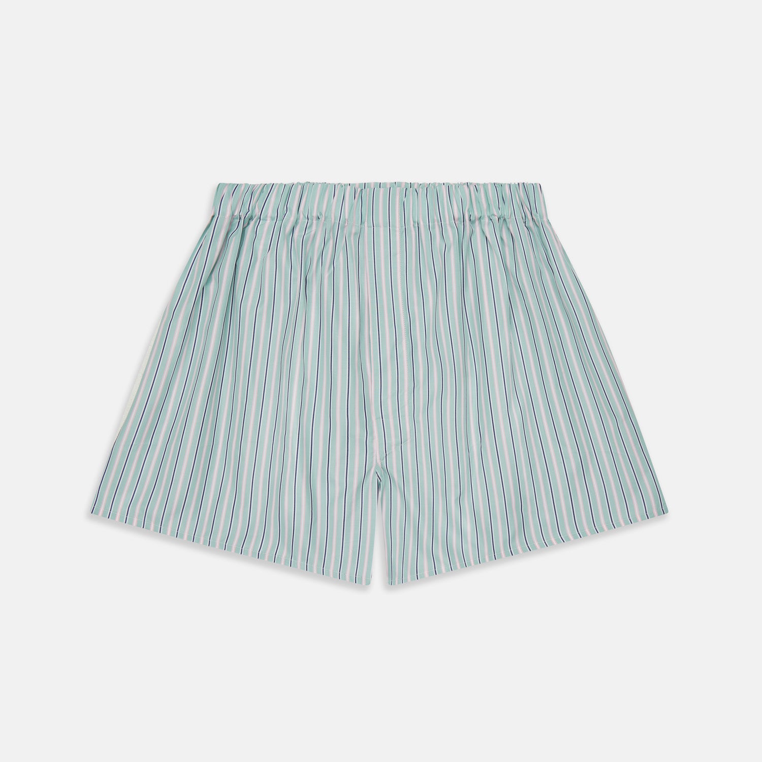 Image 1 of product Green, Navy & Pink Stripe Cotton Boxer Shorts