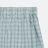 View 2 of product Green, navy & pink check cotton boxer shorts by Turnbull & Asser, featuring an elastic waistband, are luxury underwear displayed flat on a white background.
