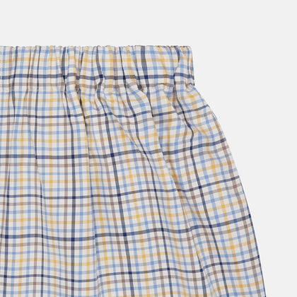 Yellow Multi Check Cotton Boxer Shorts