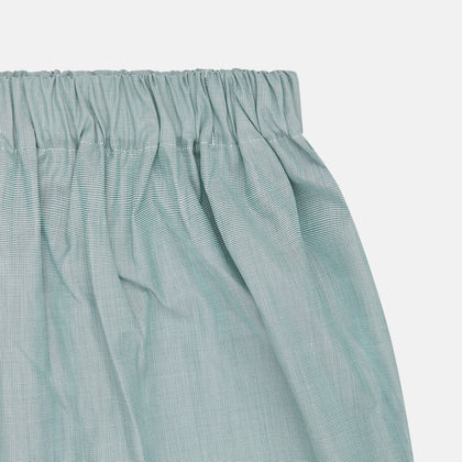 Plain Green Cotton Boxer Shorts