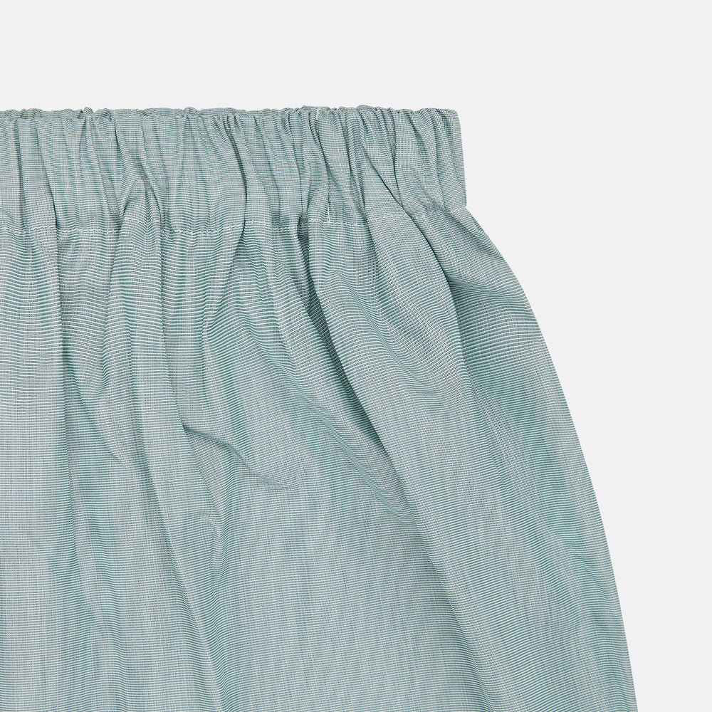 Plain Green Cotton Boxer Shorts
