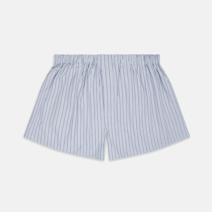Navy & Blue Stripe Cotton Boxer Shorts