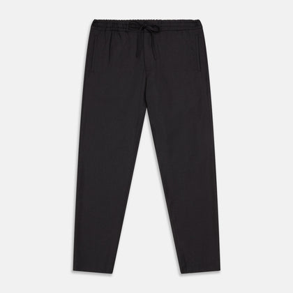 Charcoal Tailored Drawstring Trousers