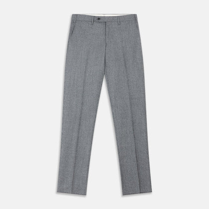 Grey Puppytooth Wool Manson Trouser