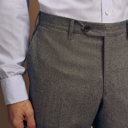 Grey Puppytooth Wool Manson Trouser Image 3