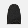 Charcoal Cashmere Ribbed Hat
