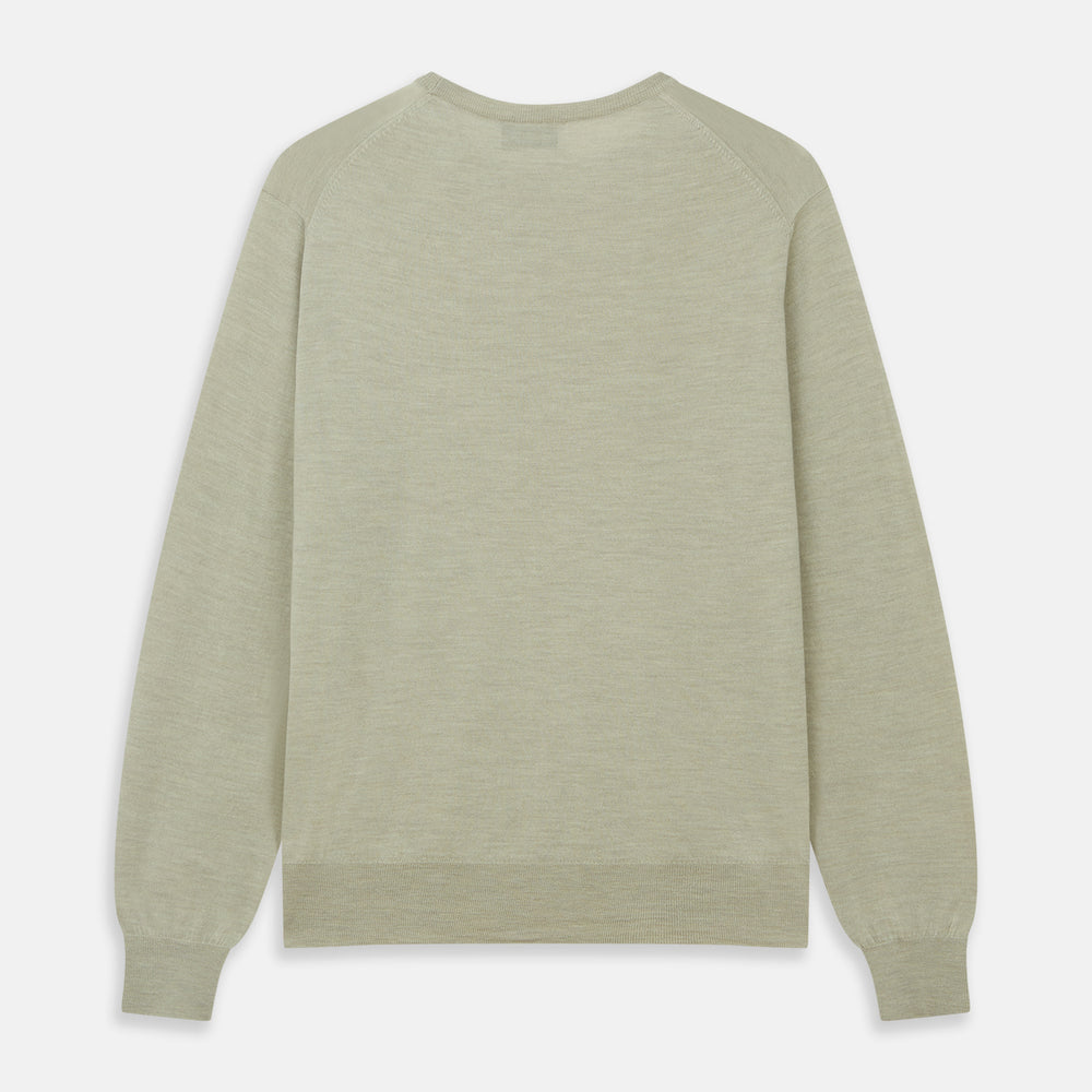 Light Green Kingston Merino Crew Neck Jumper