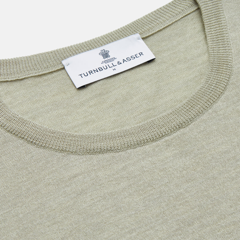 Light Green Kingston Merino Crew Neck Jumper