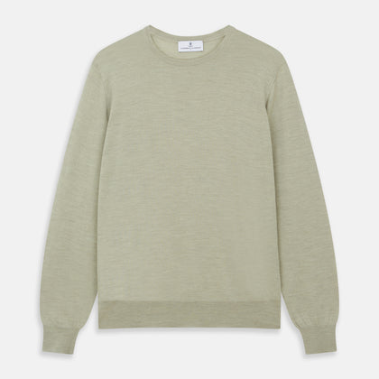 Light Green Kingston Merino Crew Neck Jumper