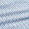 View 4 of product The Blue, Purple & Green Stripe Nightshirt by Turnbull & Asser is a long-sleeved, knee-length traditional nightshirt with a pointed collar, breast pocket with green trim, front buttons, and buttoned cuffs; made in England.