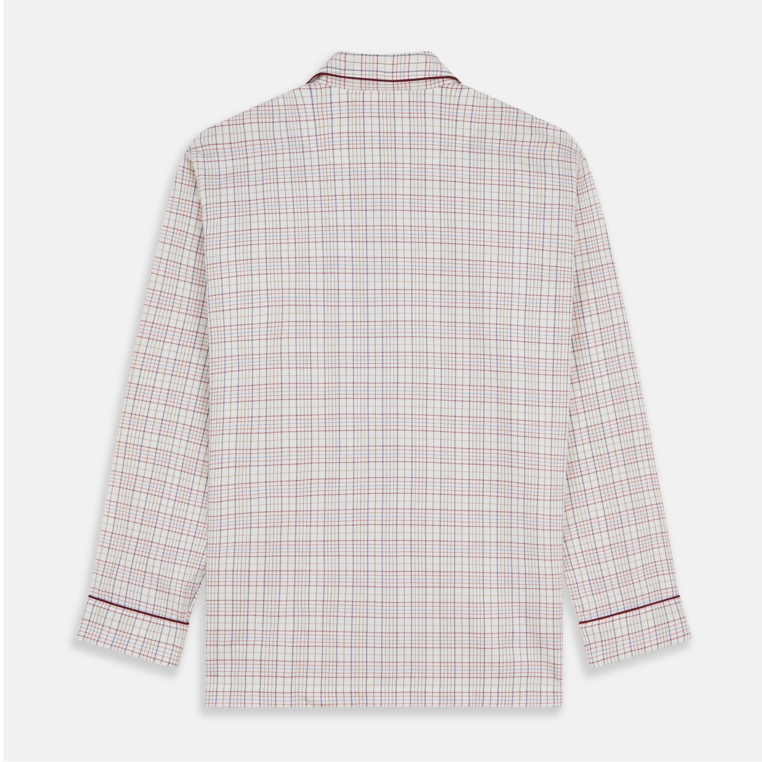 Image 6 of product Red Multi Check Cotton-Cashmere Modern Pyjama Set