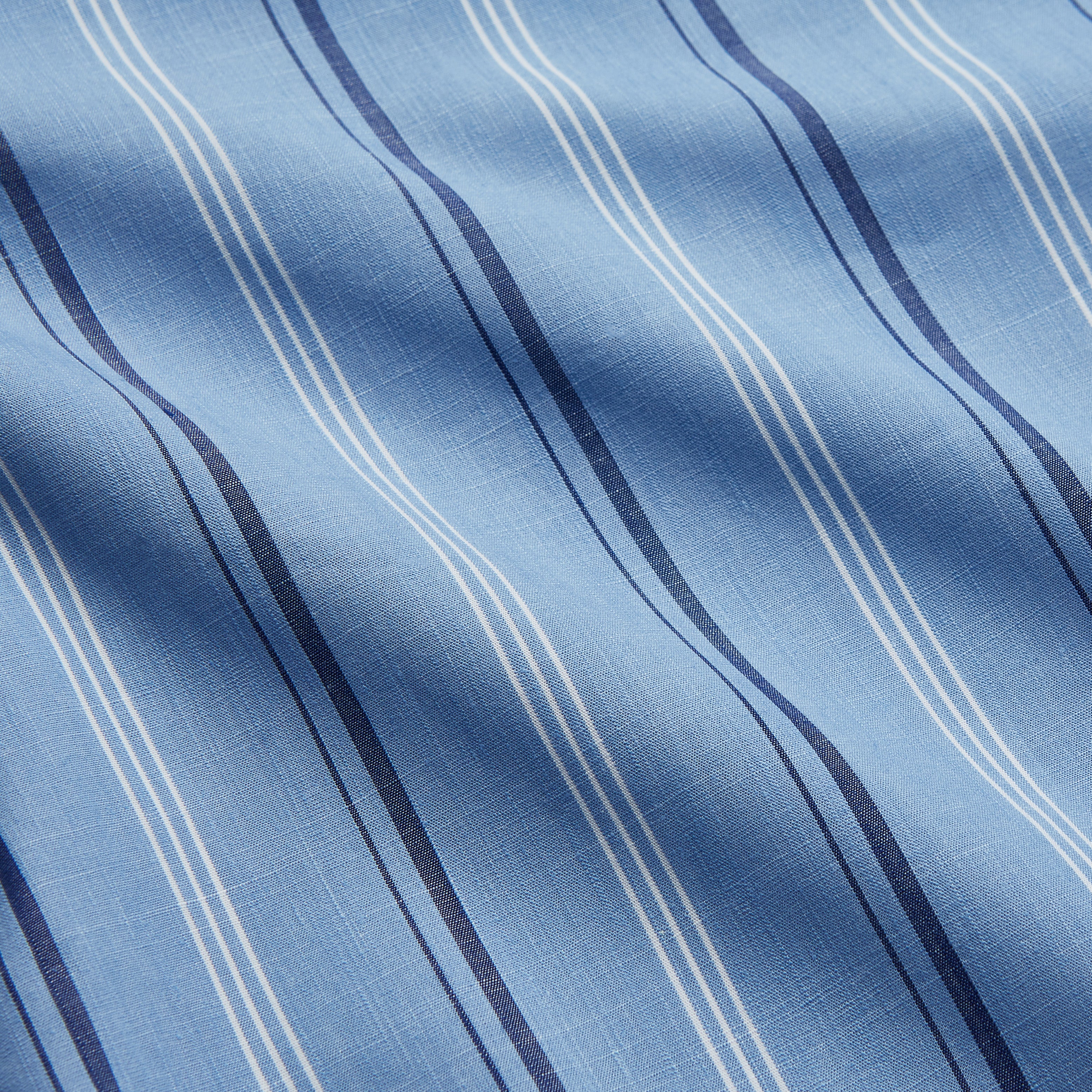 Blue Multi Stripe Cotton Modern Pyjamas