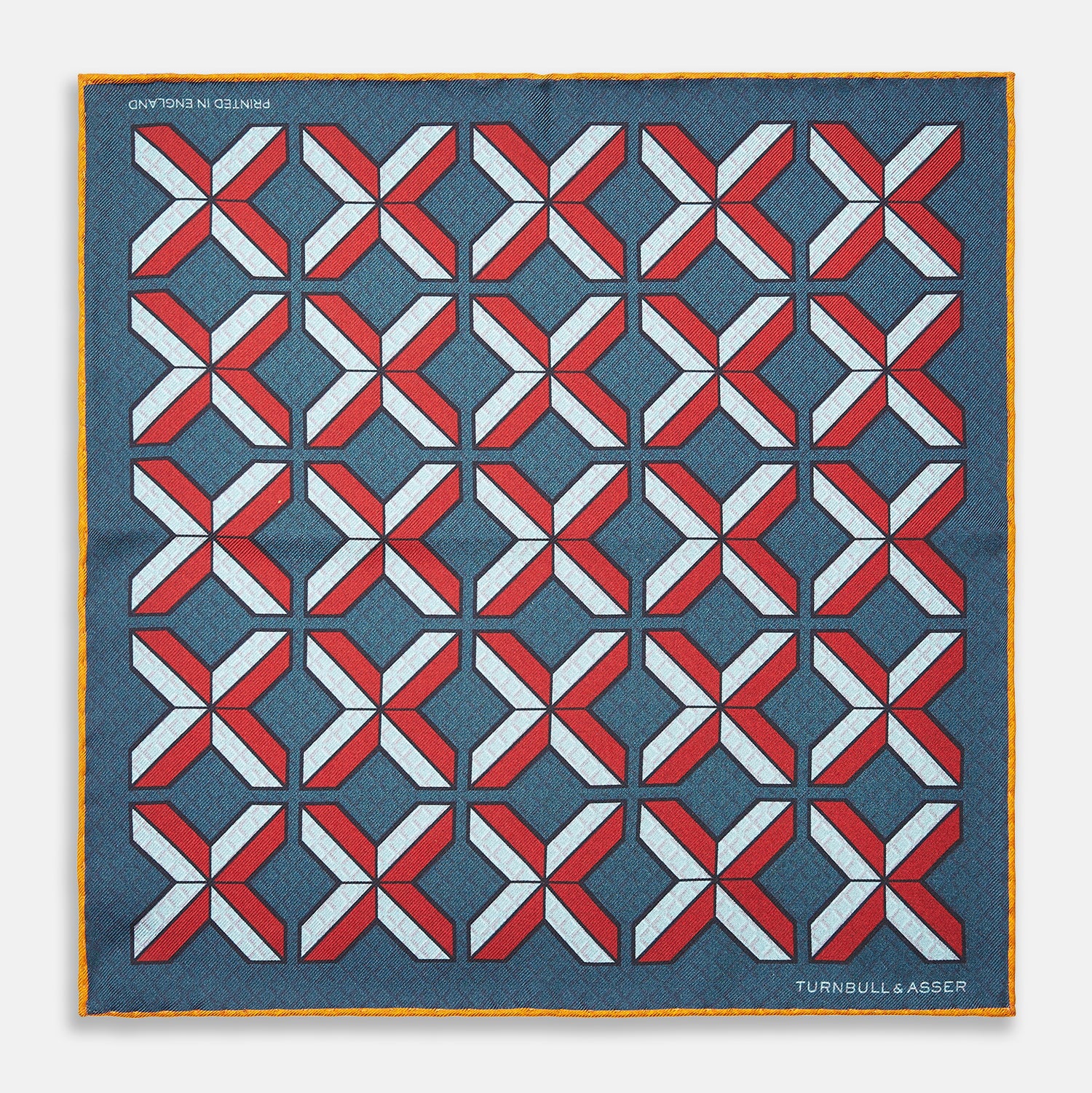 Image 1 of product Red Multi Crosses Double-Faced Silk Pocket Square