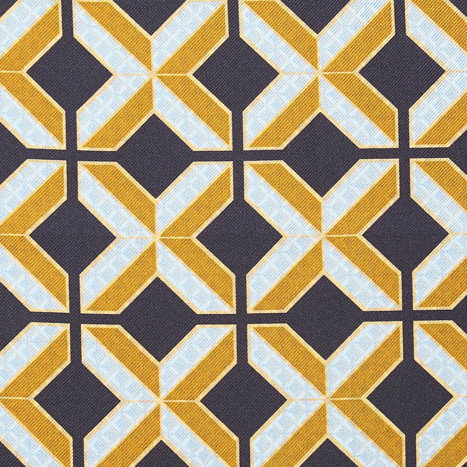 Image 2 of product Navy Multi Crosses Double-Faced Silk Pocket Square