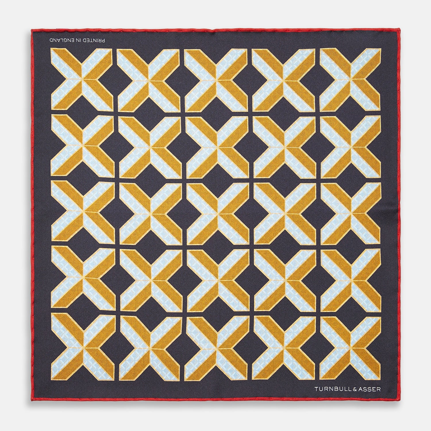 Multi Crosses Double Faced Silk Pocket Square