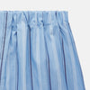View 2 of product Turnbull & Asser Blue Multi Stripe Cotton Pyjama Trousers feature vertical navy and white stripes, a contemporary fit, and an elastic waistband, shown flat on a white background.