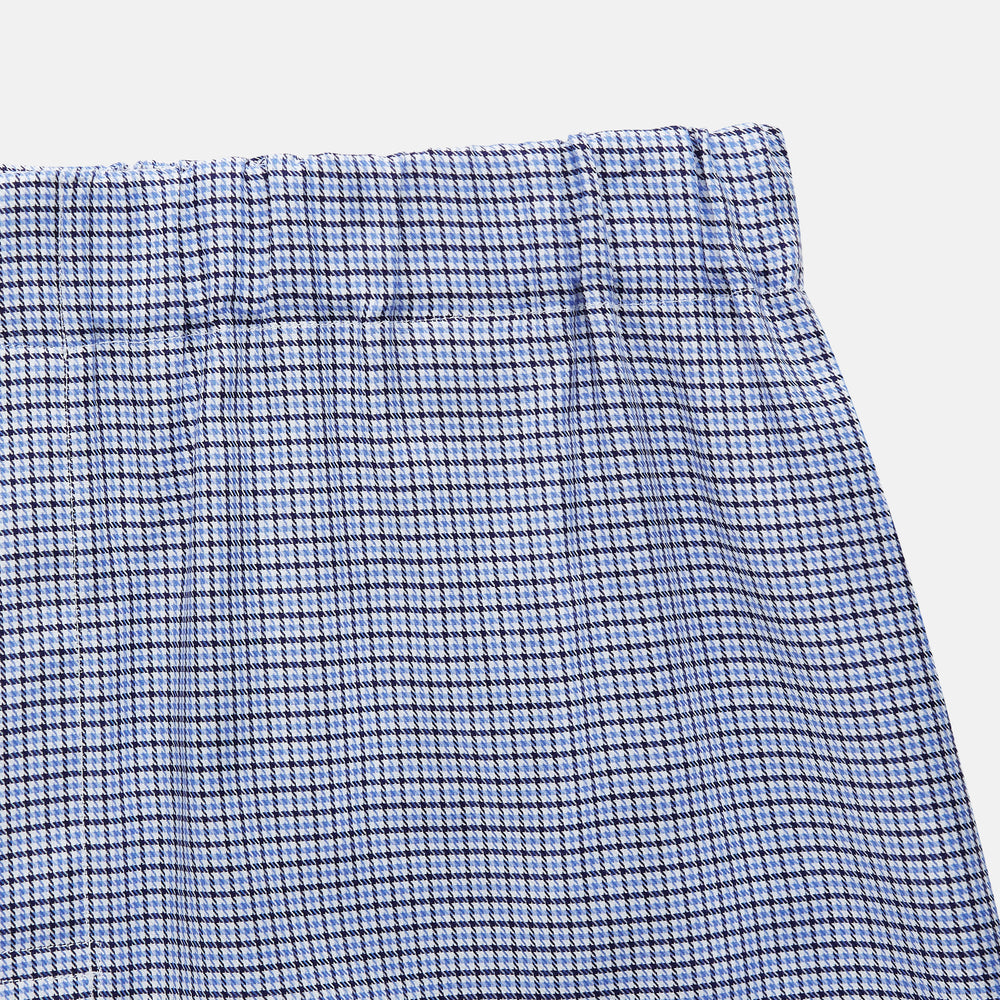 Blue Multi Check Cotton Pyjama Trousers